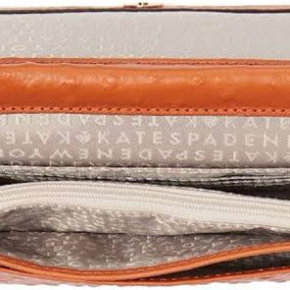 KATE SPADE ALEXANDER AVENUE ISABELI ORANGE PEBBLE CROSSBODY PURSE - Picture 3 of 3